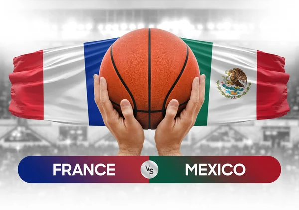 Francia México Equipos Nacionales Baloncesto Baloncesto Partido Competición Copa Concepto —  Fotos de Stock