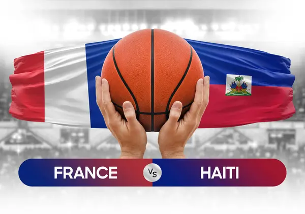 Fransa, Haiti Millî Basketbol Takımı 'na karşı Basketbol Maçı Kupası konsepti