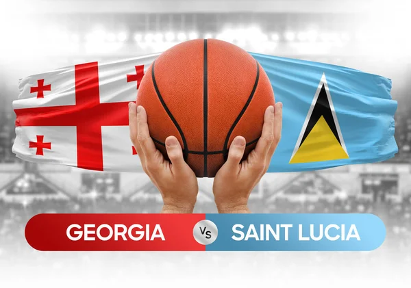 Georgia, Saint Lucia Millî Basketbol Takımı 'na karşı Basketbol Maçı Kupası konsepti