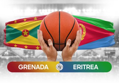 Grenada, Eritre 'ye karşı milli basketbol takımları basketbol topu yarışma kupası konsepti