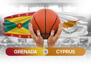 Grenada, Kıbrıs Rum Kesimi milli basketbol takımlarına karşı basketbol topu yarışma kupası konsepti