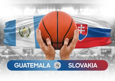 Guatemala, Slovakya 'ya karşı milli basketbol takımları basketbol topu yarışma kupası konsepti