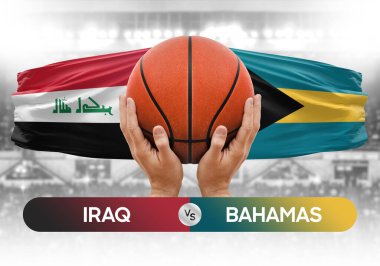 Irak, Bahamalar 'a karşı milli basketbol takımları basketbol topu yarışma kupası konsepti