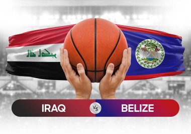 Irak, Belize 'ye karşı milli basketbol takımları basketbol kupası konsepti