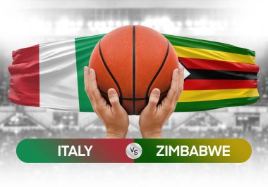 İtalya, Zimbabwe Millî Basketbol Takımı 'na karşı Basketbol Şampiyonluğu Kupası konsepti