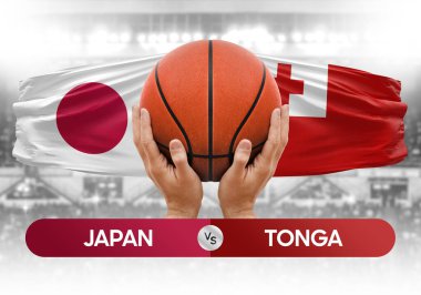 Japonya, Tonga Millî Basketbol Takımı 'na karşı Basketbol Maçı Kupası konsepti