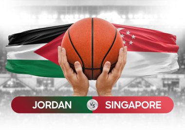 Jordan, Singapur Milli Basketbol Takımı 'na karşı Basketbol Şampiyonası konsepti