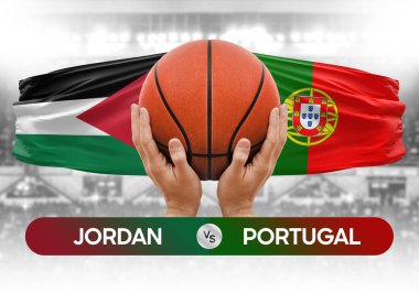 Jordan, Portekiz milli basketbol takımlarına karşı basketbol topu yarışma kupası konsepti