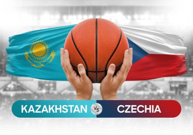 Kazakistan, Çek milli basketbol takımlarına karşı basketbol topu yarışma kupası konsepti