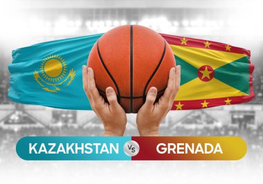 Kazakistan, Grenada milli basketbol takımlarına karşı basketbol topu yarışma kupası konsepti