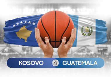 Kosova, Guatemala milli basketbol takımlarına karşı basketbol topu yarışma kupası konsepti