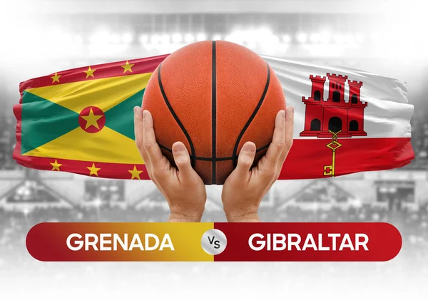 stock image Grenada vs Gibraltar national basketball teams basket ball match competition cup concept image