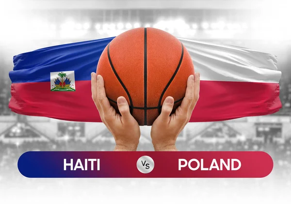 Haiti vs Poland national basketball teams basket ball match competition cup concept image