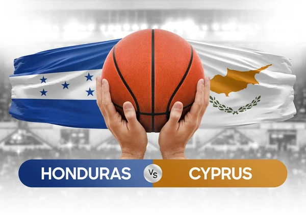 Honduras vs Cyprus national basketball teams basket ball match competition cup concept image
