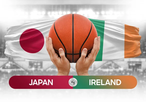 Japan vs Ireland national basketball teams basket ball match competition cup concept image