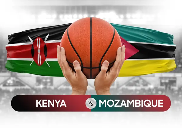Kenya vs Mozambique national basketball teams basket ball match competition cup concept image