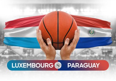 Lüksemburg, Paraguay milli basketbol takımlarına karşı basketbol topu yarışma kupası konsepti