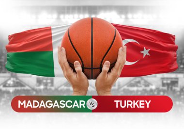 Madagaskar, Türkiye milli basketbol takımlarına karşı basketbol topu yarışma kupası konsepti