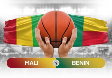 Mali, Benin Millî Basketbol Takımı 'na karşı Basketbol Maçı Kupası konsepti