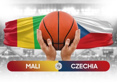 Mali, Çek milli basketbol takımlarına karşı basketbol topu yarışma kupası konsepti imajı