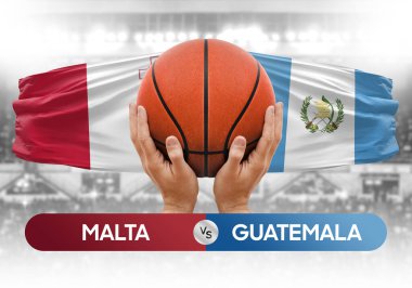 Malta, Guatemala 'ya karşı milli basketbol takımları basketbol topu yarışma kupası konsepti