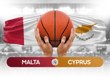 Malta, Kıbrıs Rum Kesimi milli basketbol takımlarına karşı basketbol topu yarışma kupası konsepti