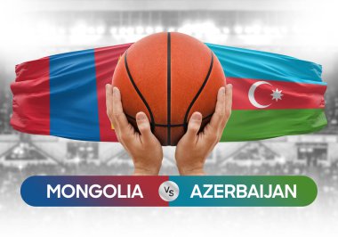 Moğolistan, Azerbaycan milli basketbol takımlarına karşı basketbol topu yarışma kupası konsepti