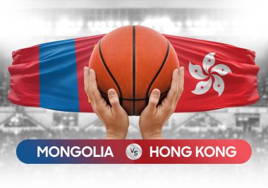 Moğolistan, Hong Kong milli basketbol takımlarına karşı basketbol topu yarışma kupası konsepti
