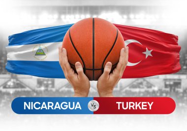 Nikaragua, Türkiye milli basketbol takımlarına karşı basketbol topu yarışma kupası konsepti