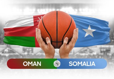 Umman, Somali milli basketbol takımlarına karşı basketbol topu yarışma kupası konsepti imajı