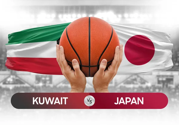 Kuwait vs Japan national basketball teams basket ball match competition cup concept image