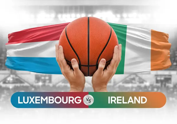 Luxembourg vs Ireland national basketball teams basket ball match competition cup concept image