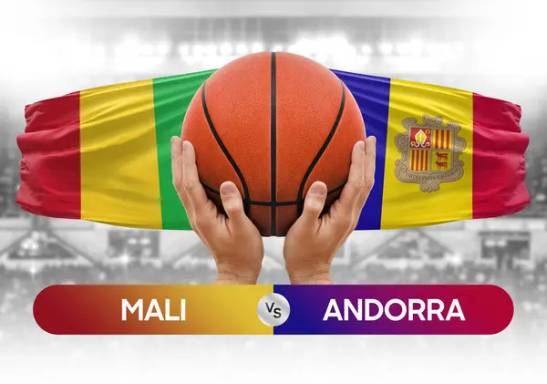 stock image Mali vs Andorra national basketball teams basket ball match competition cup concept image