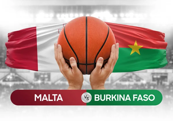 Malta, Burkina Faso 'ya karşı milli basketbol takımları basketbol maçı kupası konsepti