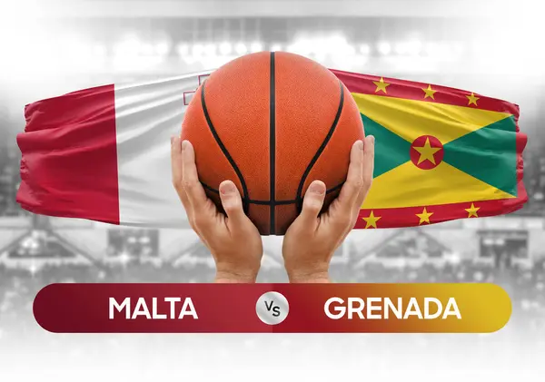 stock image Malta vs Grenada national basketball teams basket ball match competition cup concept image