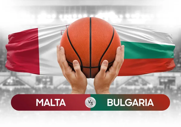 stock image Malta vs Bulgaria national basketball teams basket ball match competition cup concept image