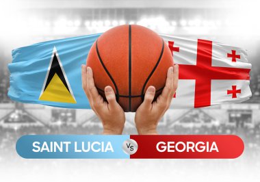 Saint Lucia, Gürcistan milli basketbol takımlarına karşı basketbol kupası konsepti