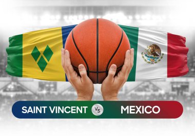 Saint Vincent Grenadines, Meksika milli basketbol takımlarına karşı basketbol topu yarışma kupası konsepti