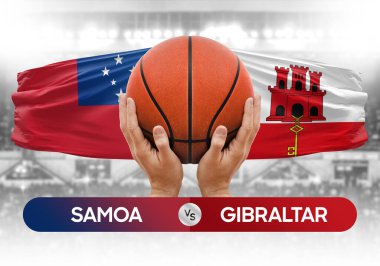 Samoa, Cebelitarık 'a karşı milli basketbol takımları basketbol topu yarışma kupası konsepti