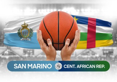San Marino, Orta Afrika Cumhuriyeti 'ne karşı milli basketbol takımları basketbol maçı kupası konsepti