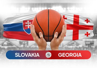 Slovakya, Gürcistan milli basketbol takımlarına karşı basketbol kupası konsepti