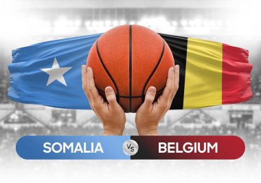 Somali, Belçika 'ya karşı milli basketbol takımları basketbol maçı kupası konsepti