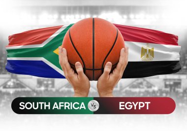 Güney Afrika, Mısır milli basketbol takımlarına karşı basketbol topu yarışma kupası konsepti