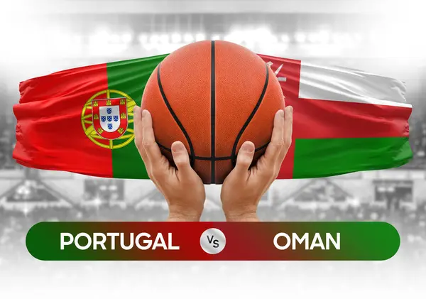 Португалия Оманская Сборная Баскетболу — стоковое фото
