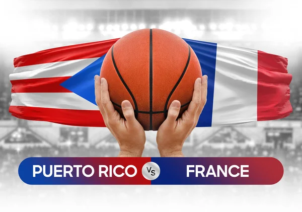 Puerto Rico Francia Equipos Nacionales Baloncesto Baloncesto Partido Competición Copa —  Fotos de Stock