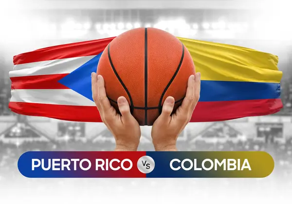 Puerto Rico Colombia Baloncesto Equipos Nacionales Baloncesto Partido Competición Copa — Foto de Stock
