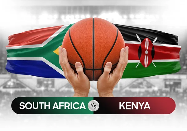 stock image South Africa vs Kenya national basketball teams basket ball match competition cup concept image