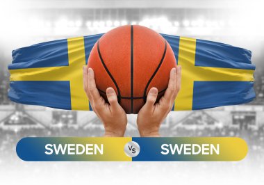 İsveç, İsveç milli basketbol takımlarına karşı basketbol topu yarışma kupası konsepti