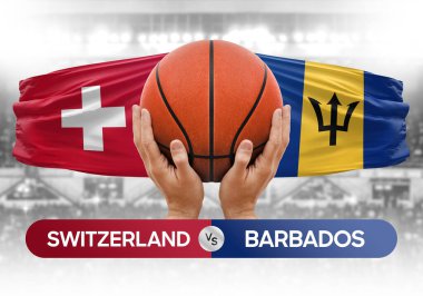 İsviçre, Barbados Millî Basketbol Takımı 'na karşı Basketbol Kupası konsepti