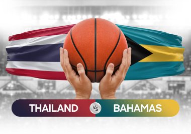 Tayland, Bahamalar 'a karşı milli basketbol takımları basketbol maçı kupası konsepti